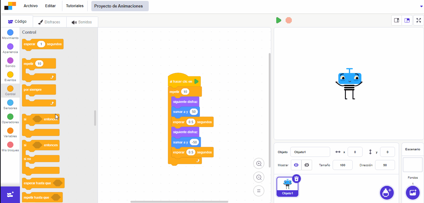 👩\u200d🏫 👨\u200d🏫 Guardar un proyecto de programación online – Ayuda - EDUCABOT, image size:1360x651